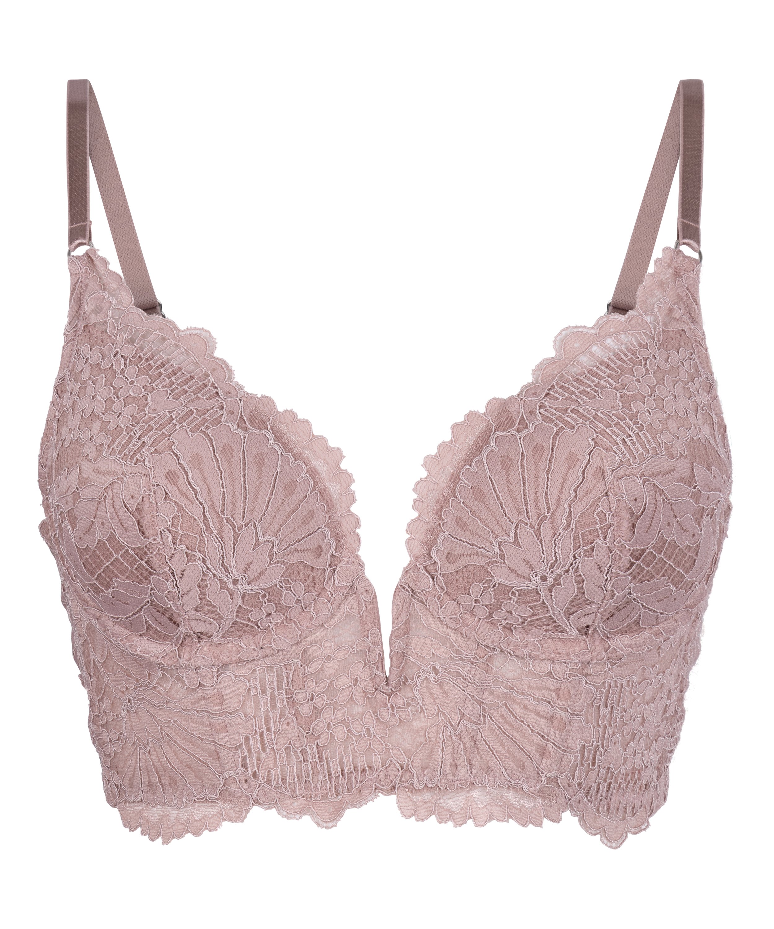 Soutien-gorge &agrave; armatures rembourr&eacute; longline Essie, Pourpre, main