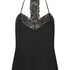 Cami top Satin, Noir
