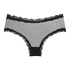 Slip br&eacute;silien V-shape mesh, Noir