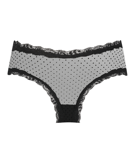 Slip br&eacute;silien V-shape mesh, Noir