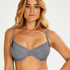 Haut de bikini à armatures non-préformé Ruffle, Bleu