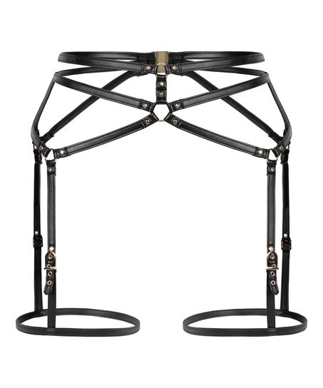 Gu&ecirc;pi&egrave;re en similicuir, Noir