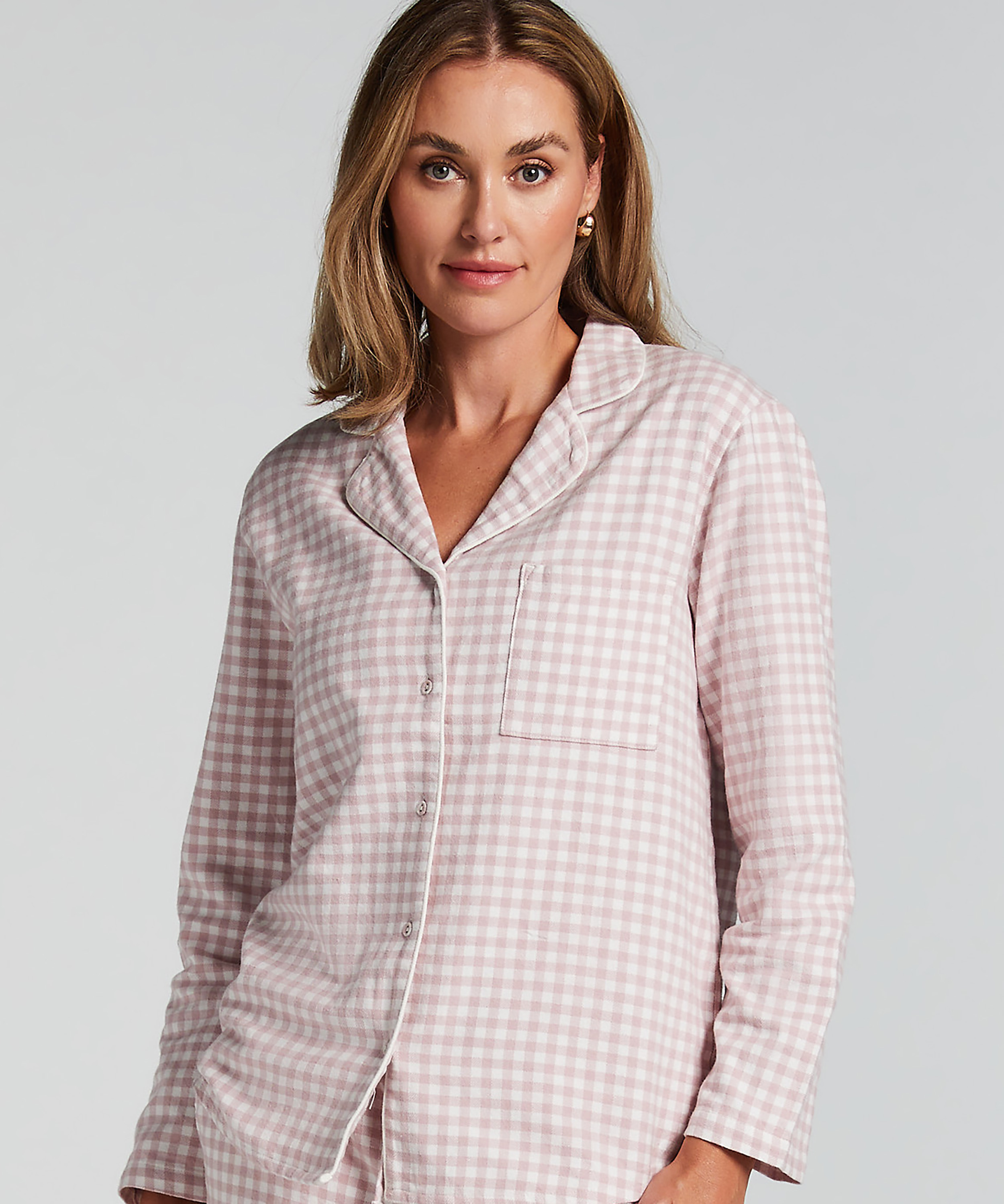 Haut de pyjama Flanel Essentials, Pourpre, main