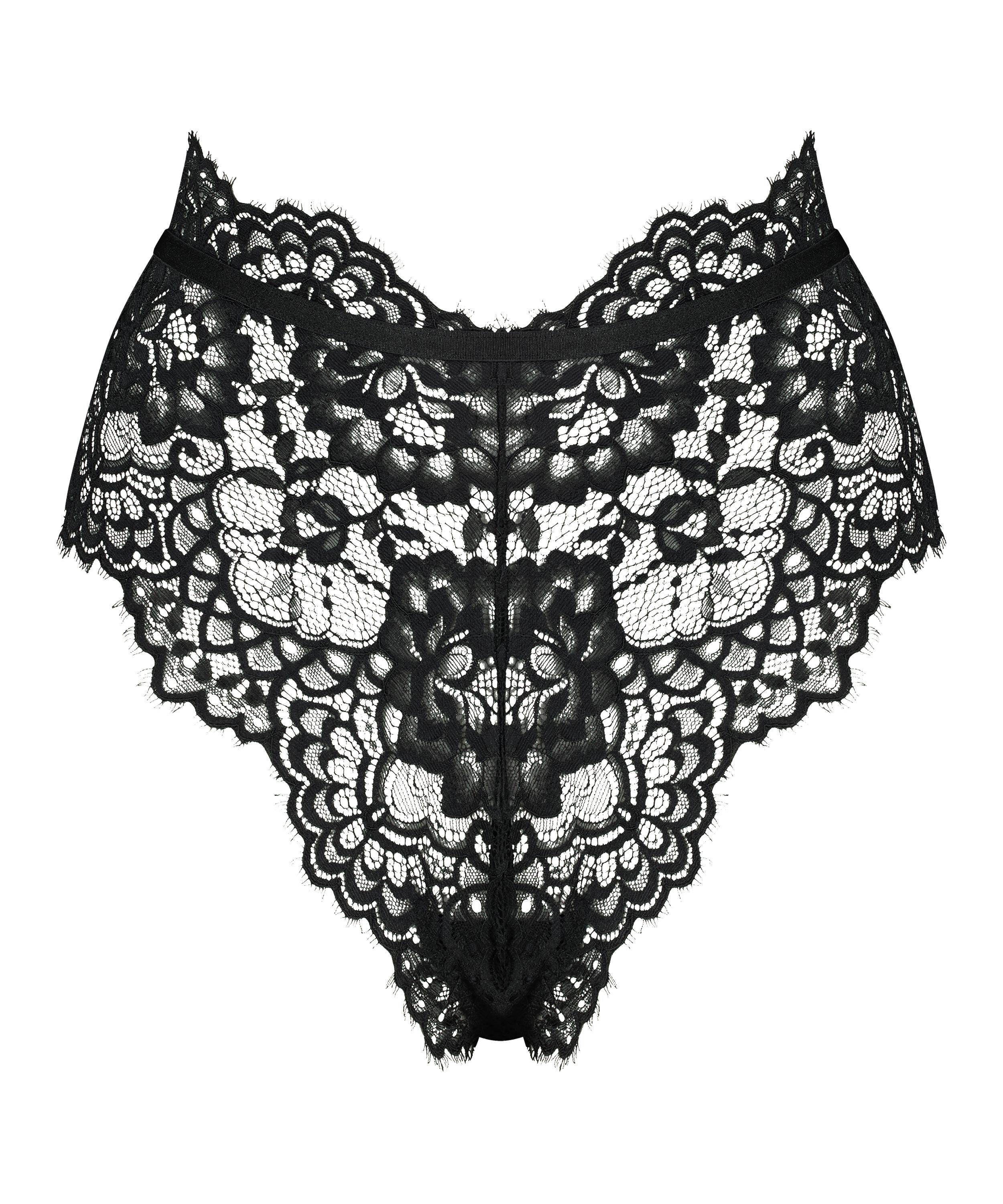 Hoog uitgesneden brazilian Marilyn, Zwart, main