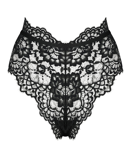 Hoog uitgesneden brazilian Marilyn, Zwart