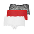 3 paar boxers Rosie, Rood