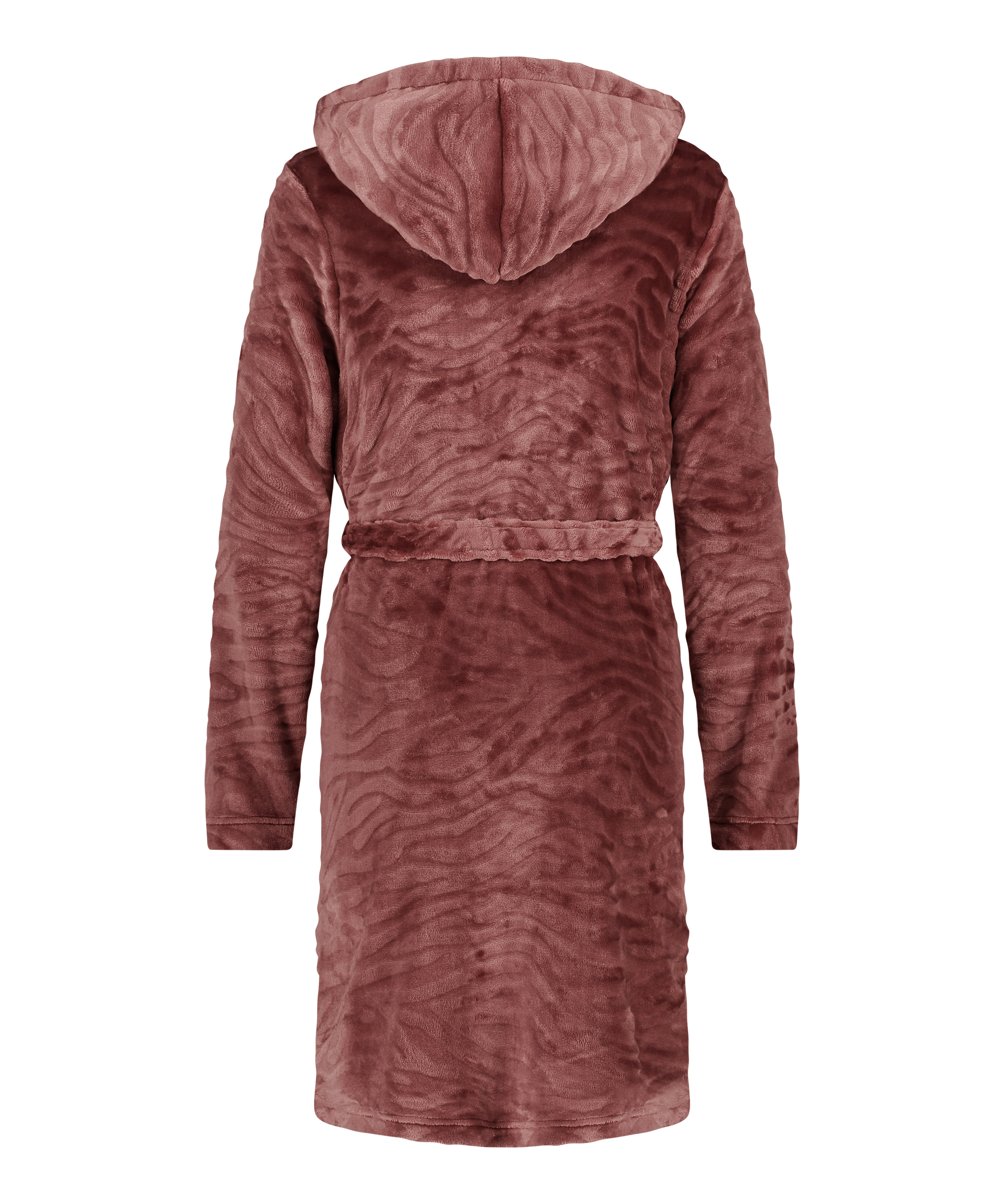 Korte badjas Fleece rib, Paars, main