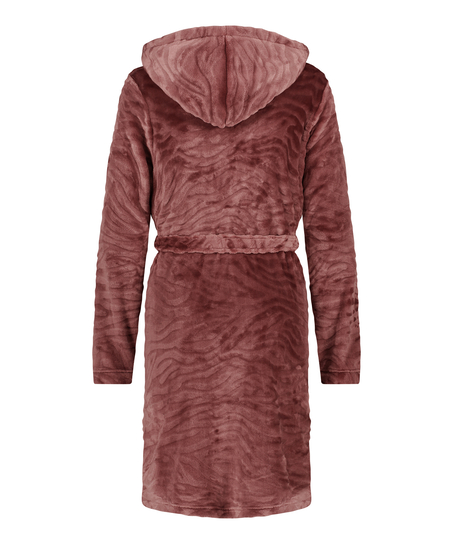 Korte badjas Fleece rib, Paars