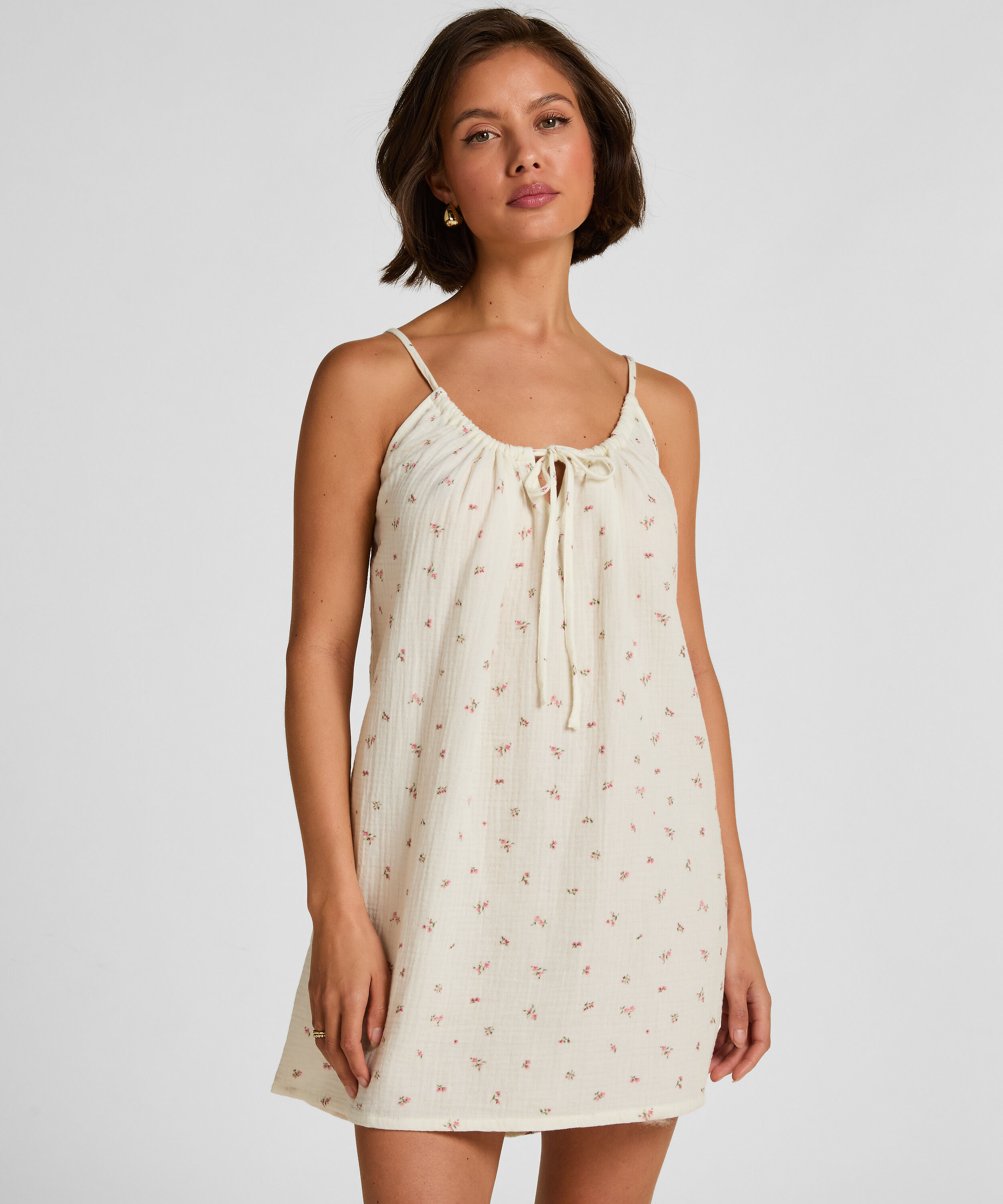 Nuisette en mousseline, Blanc