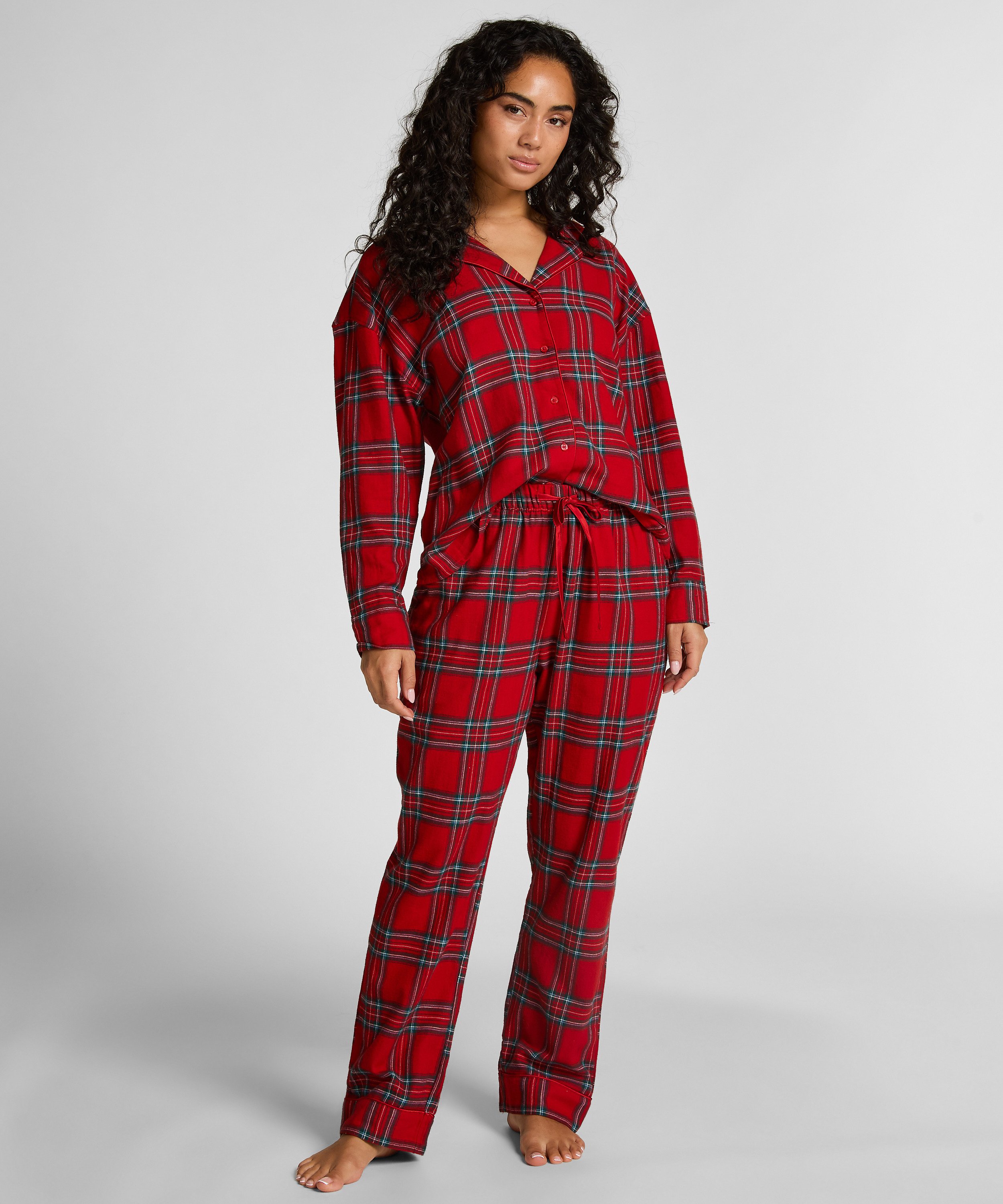 Pyjamabroek Flannel, Rood, main