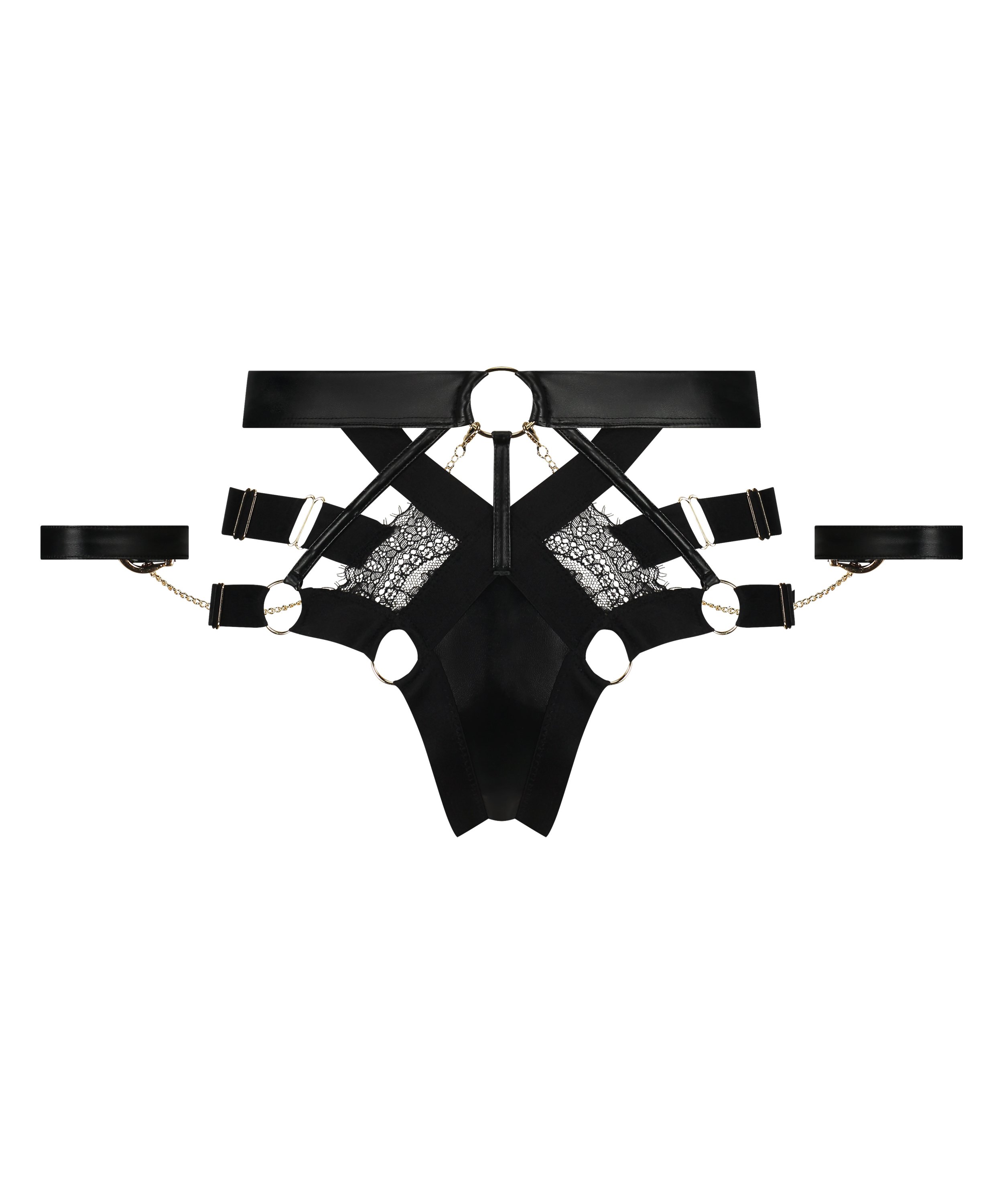 Hoog uitgesneden brazilian Faye, Zwart, main