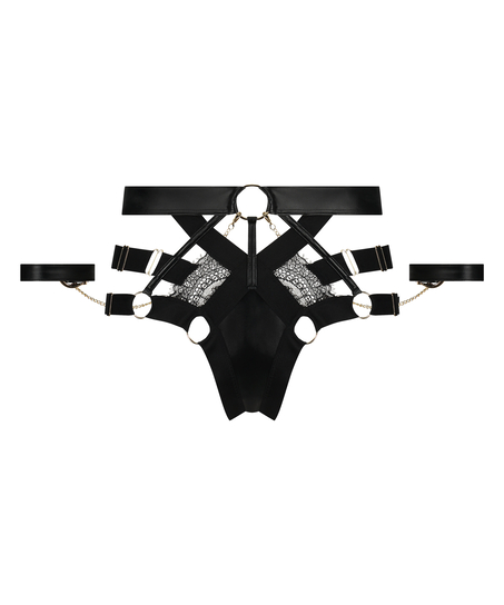 Hoog uitgesneden brazilian Faye, Zwart