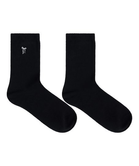 Chaussettes courtes en modal, Noir