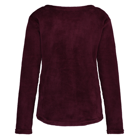 Trui fleece lang, Rood