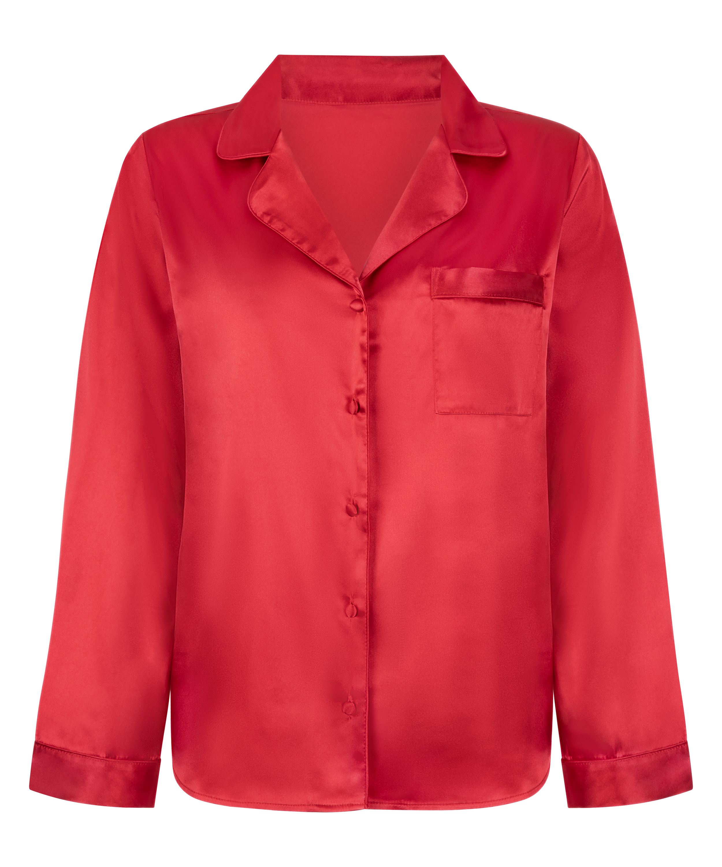 Jacket lange mouwen Satijn, Rood, main