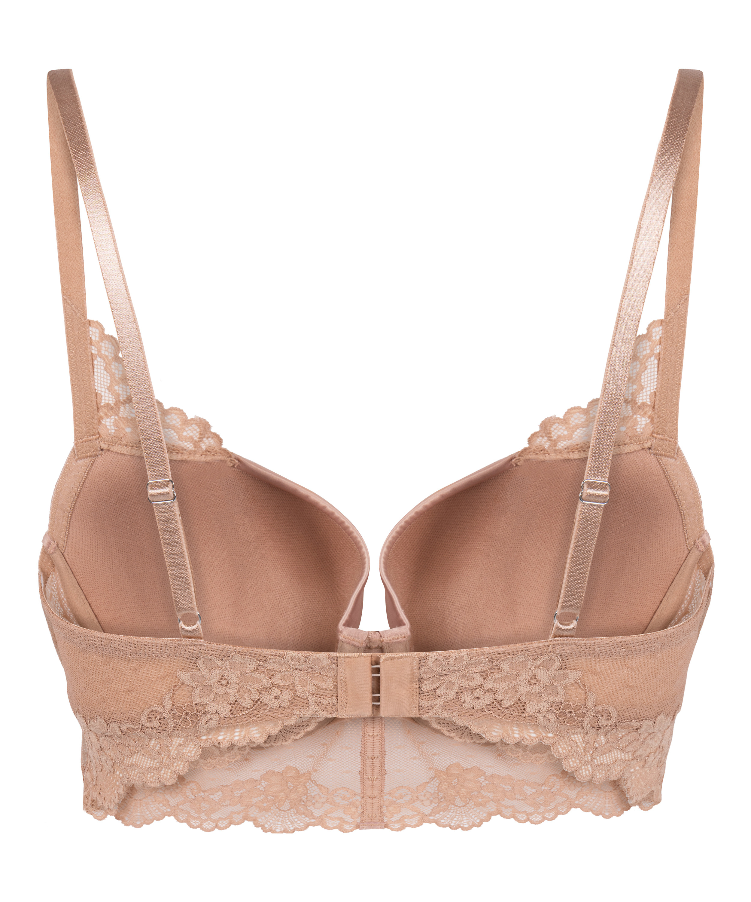 Soutien-gorge &agrave; armatures rembourr&eacute; longline Laila, Brun, main