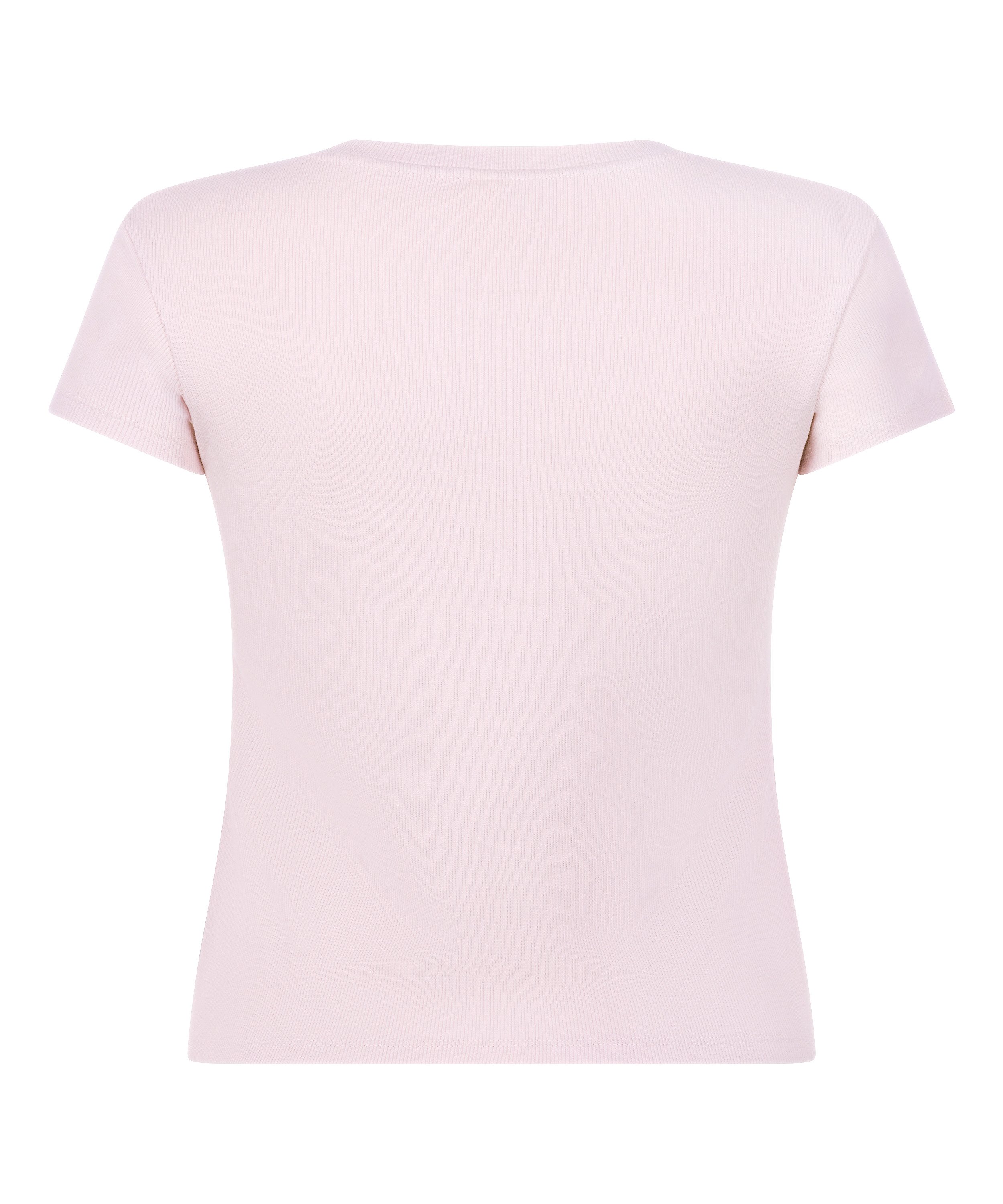 Pyjama top korte mouwen rib, Roze, main
