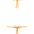 Triangel Bikinitop Scallop Lurex, Oranje