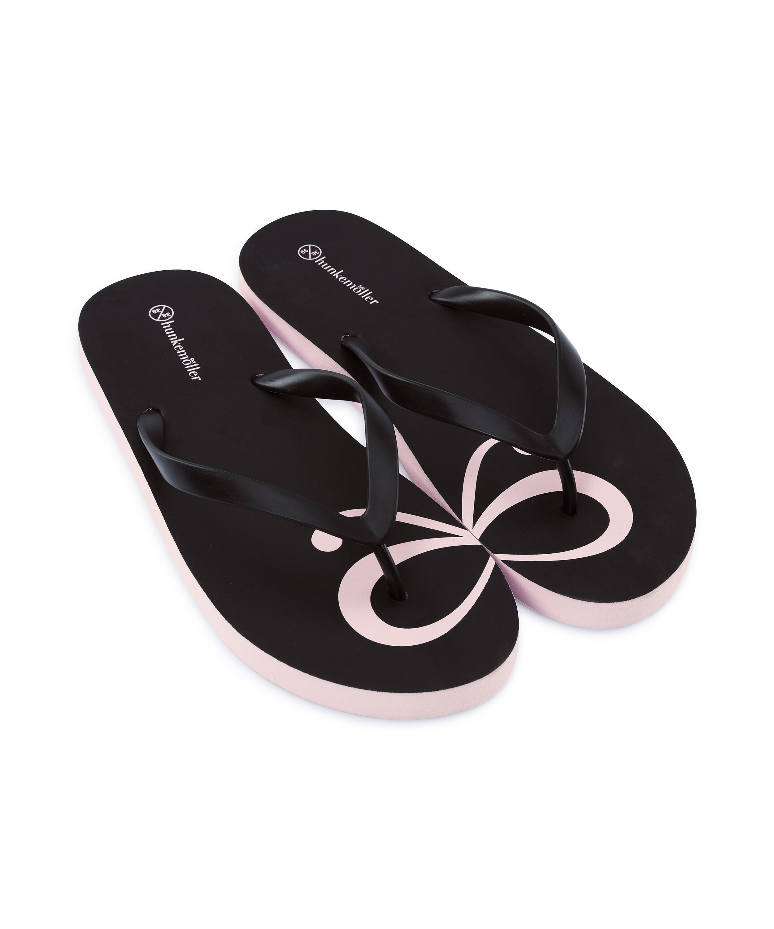 Bow flip flop, Zwart
