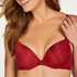 Soutien-gorge &agrave; armatures pr&eacute;form&eacute; Plunge, Rouge