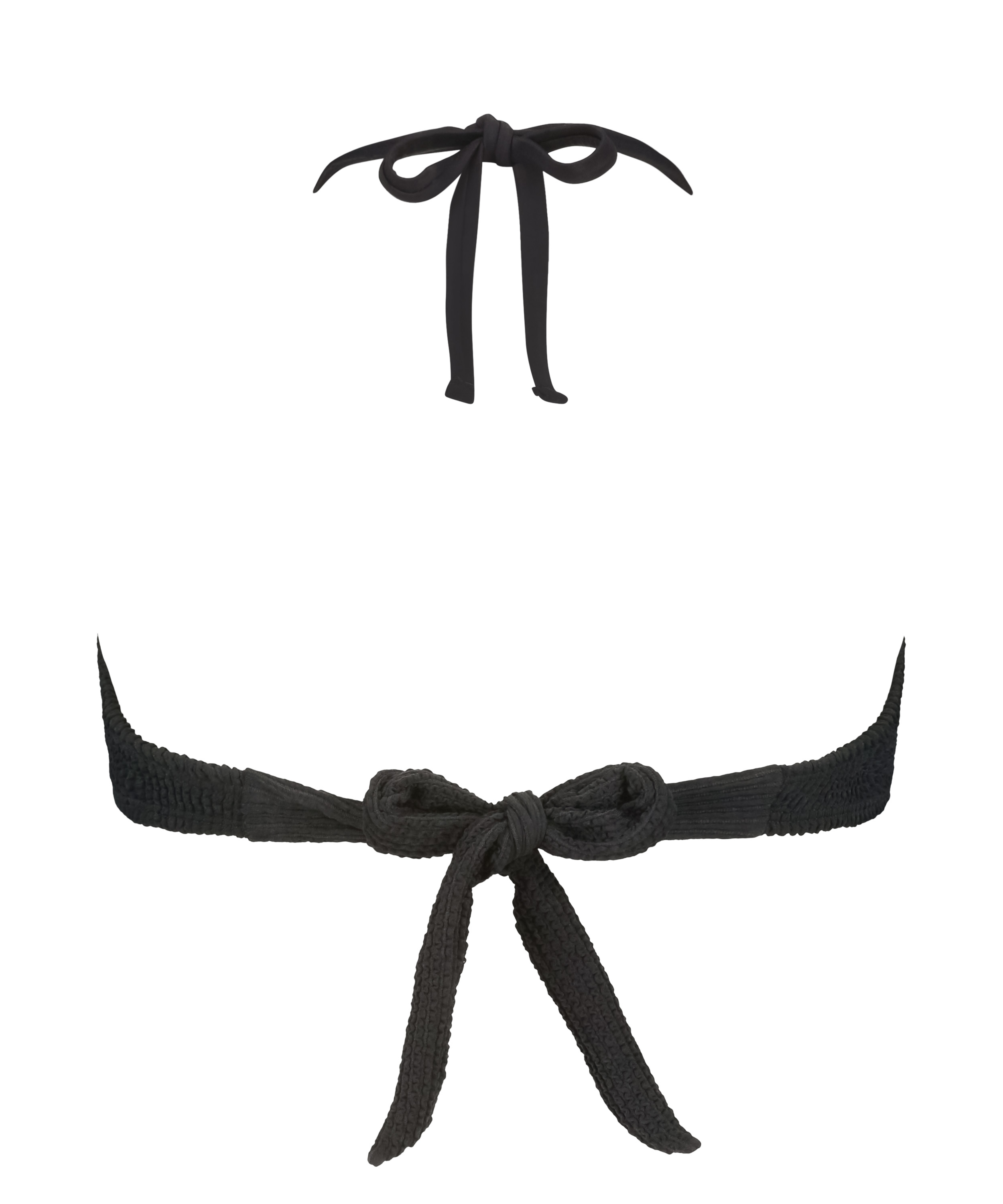 Bandeau bikinitop Crinkle, Zwart, main