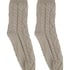 1 paar gebreide sokken, Beige