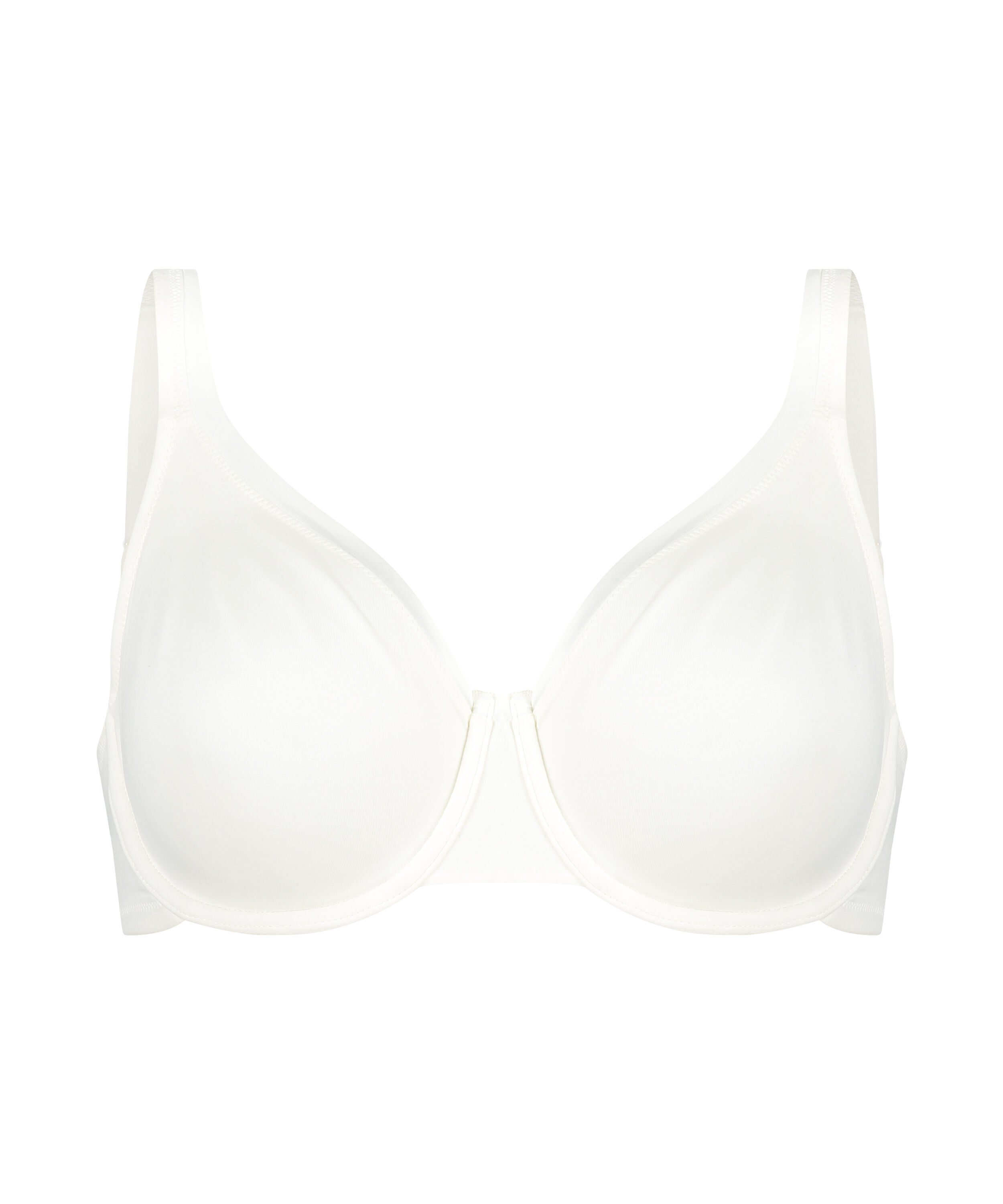 Niet-voorgevormde beugel bh Satin fleece, Wit