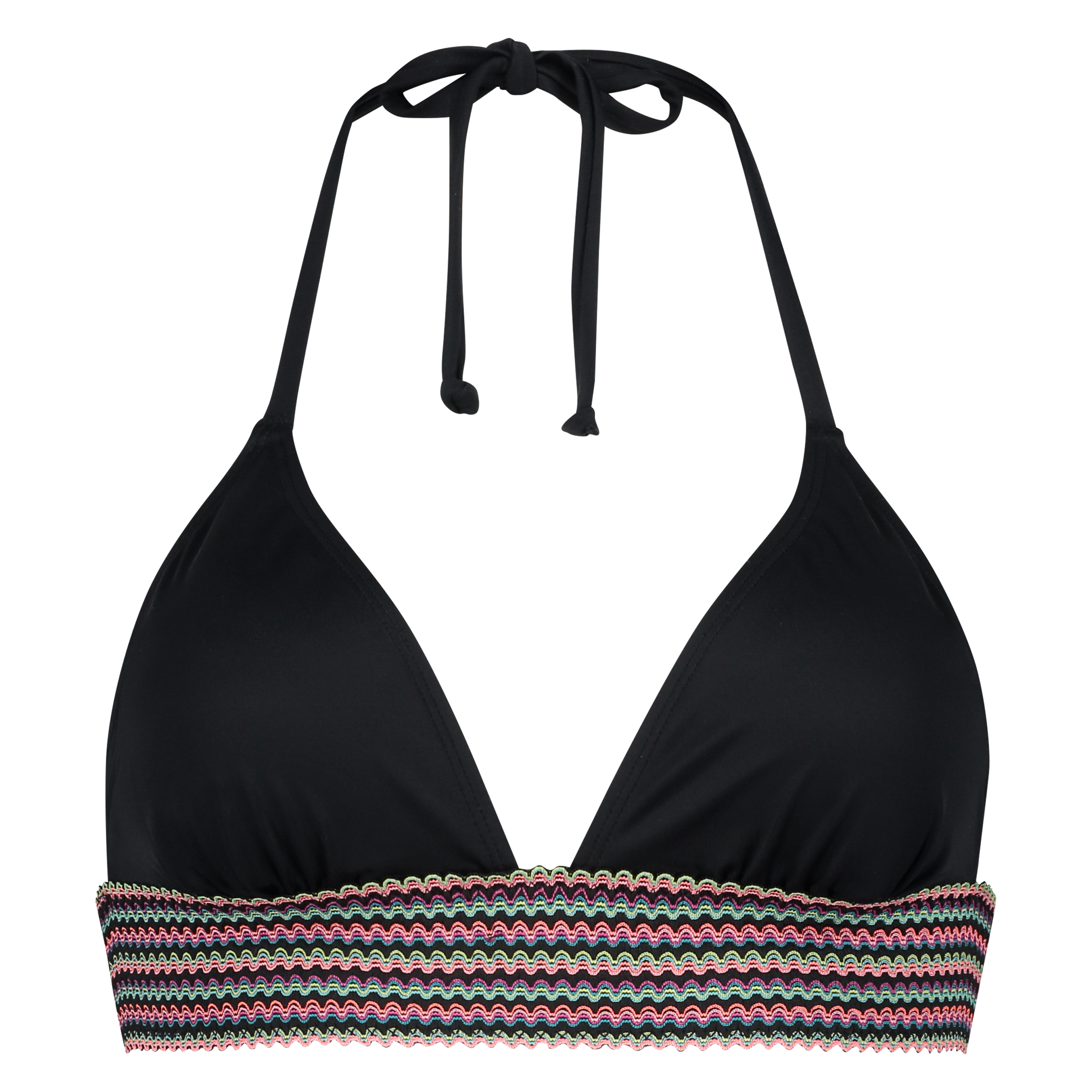 Halter bikinitop Paradise, Zwart, main