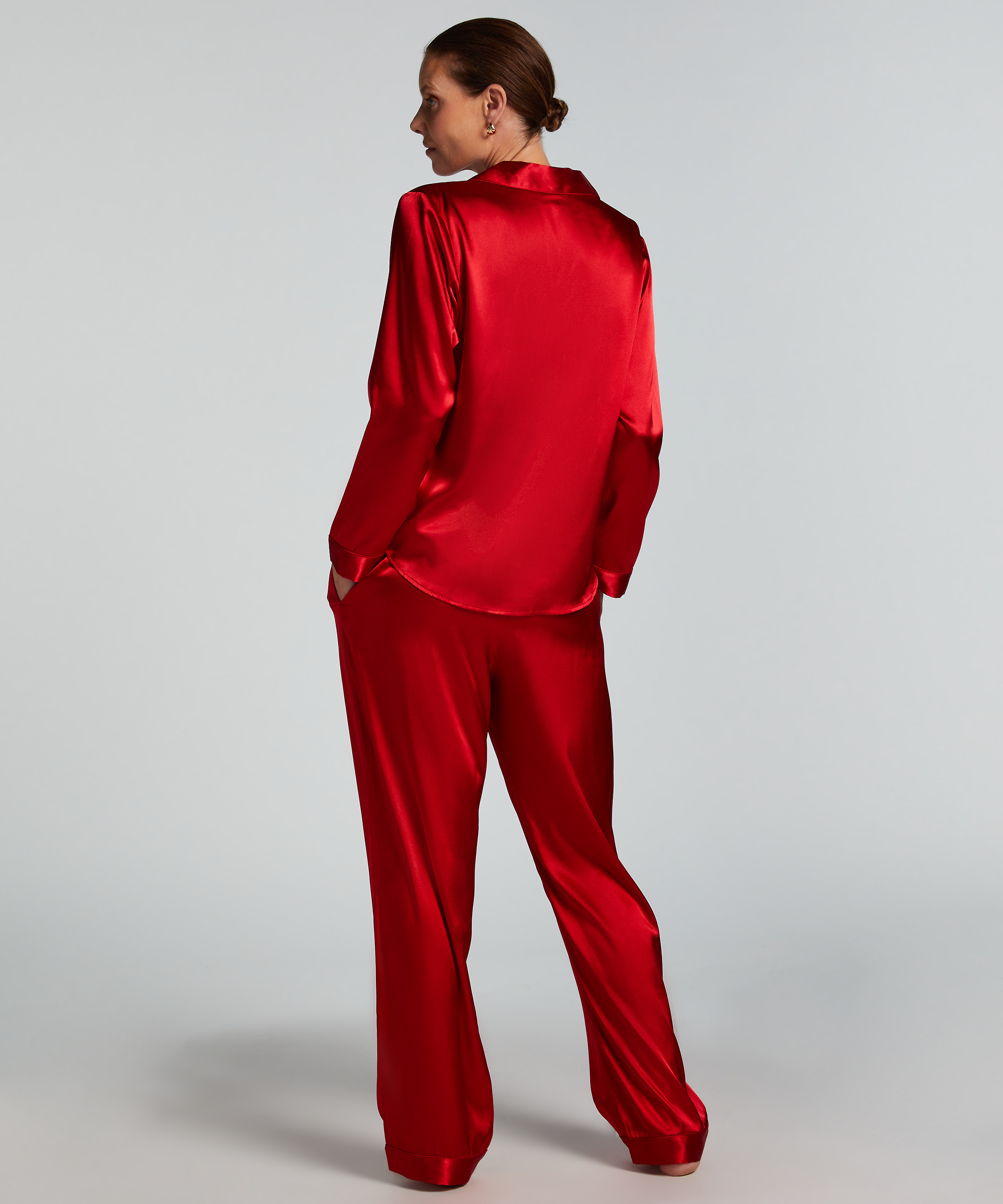 Broek Satijn, Rood, main