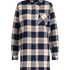 Chemise de nuit Boyfriend Check, Bleu