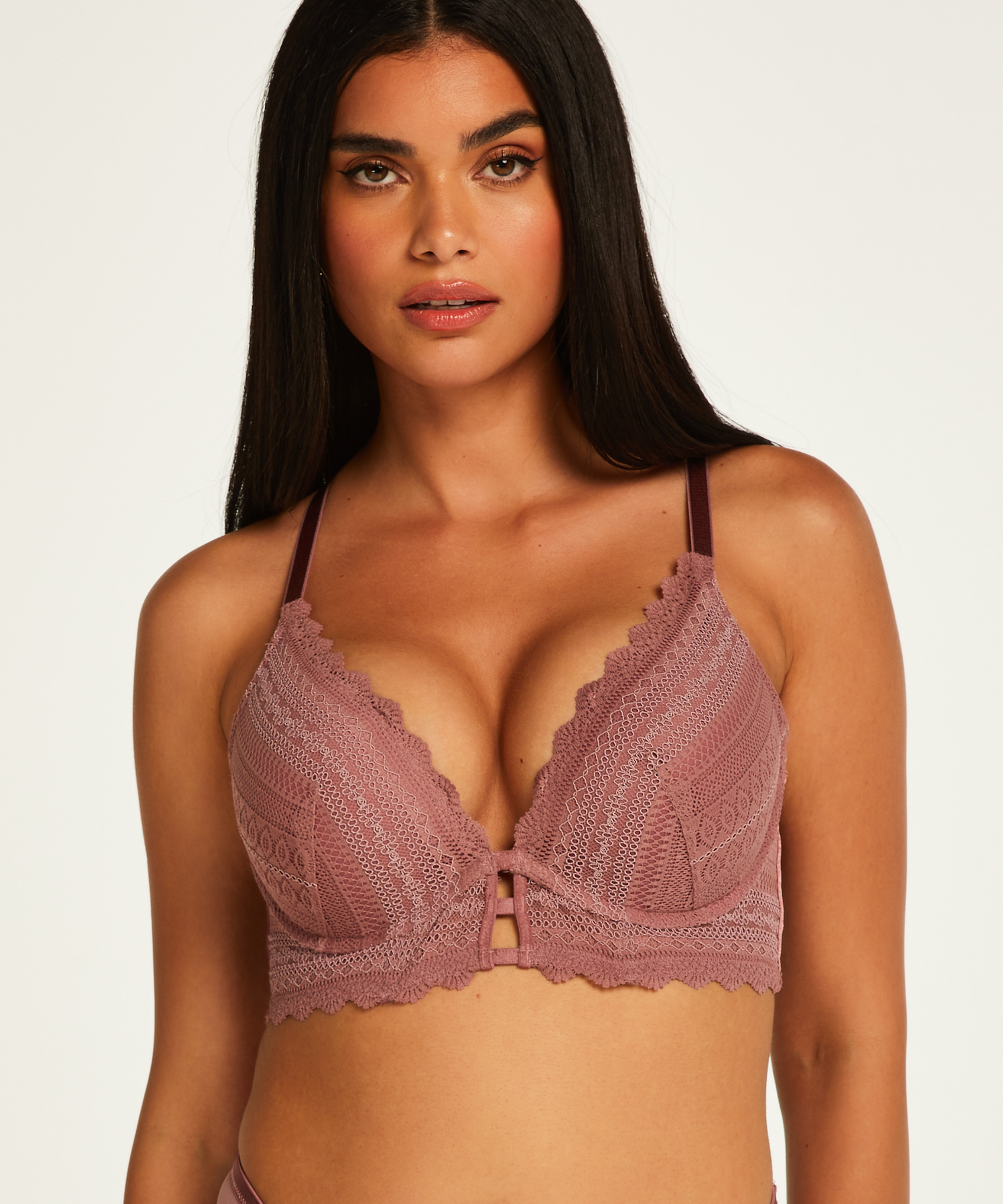 Voorgevormde push-up longline beugel bh Chynna, Paars, main