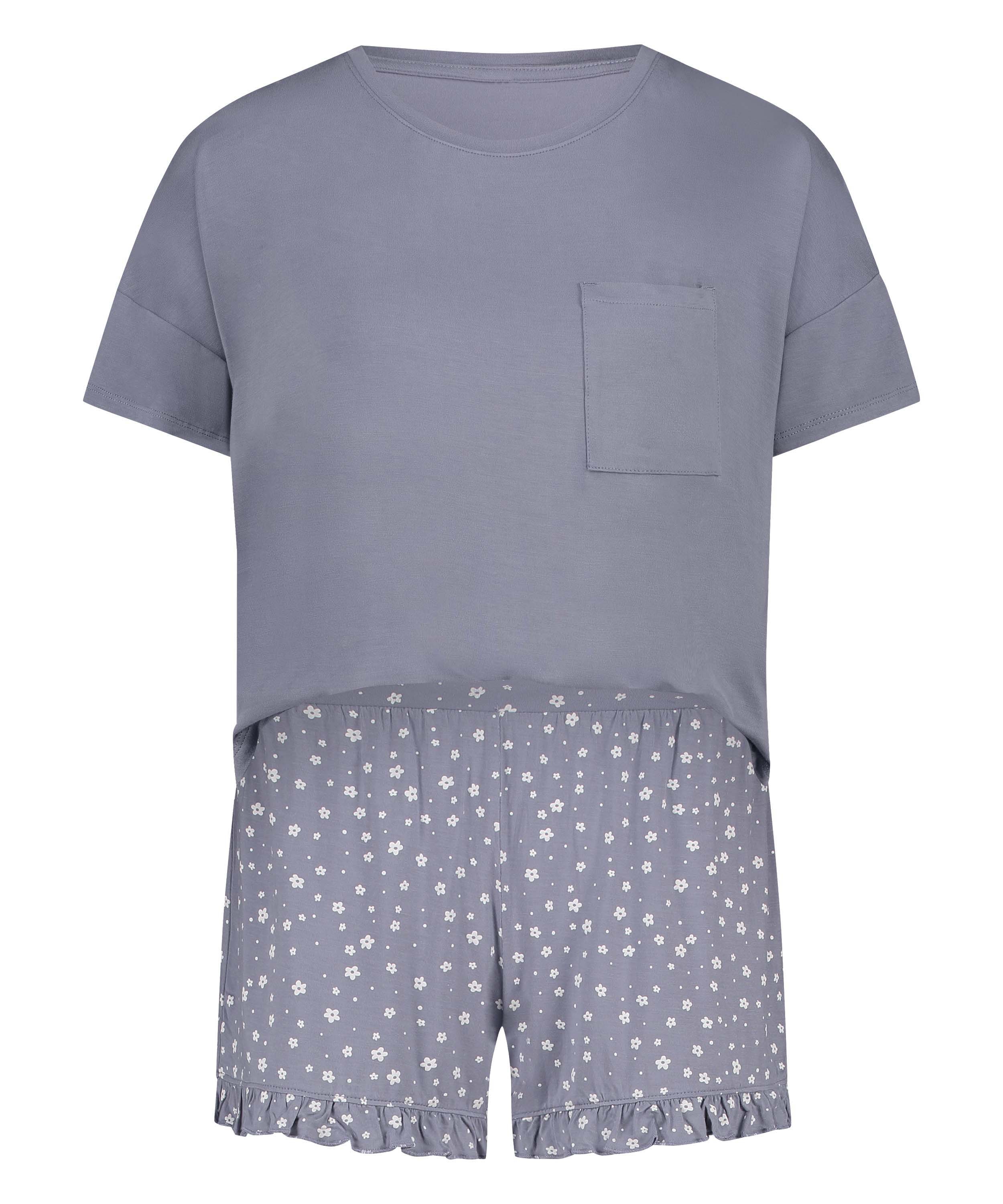 Korte pyjama set, Paars, main