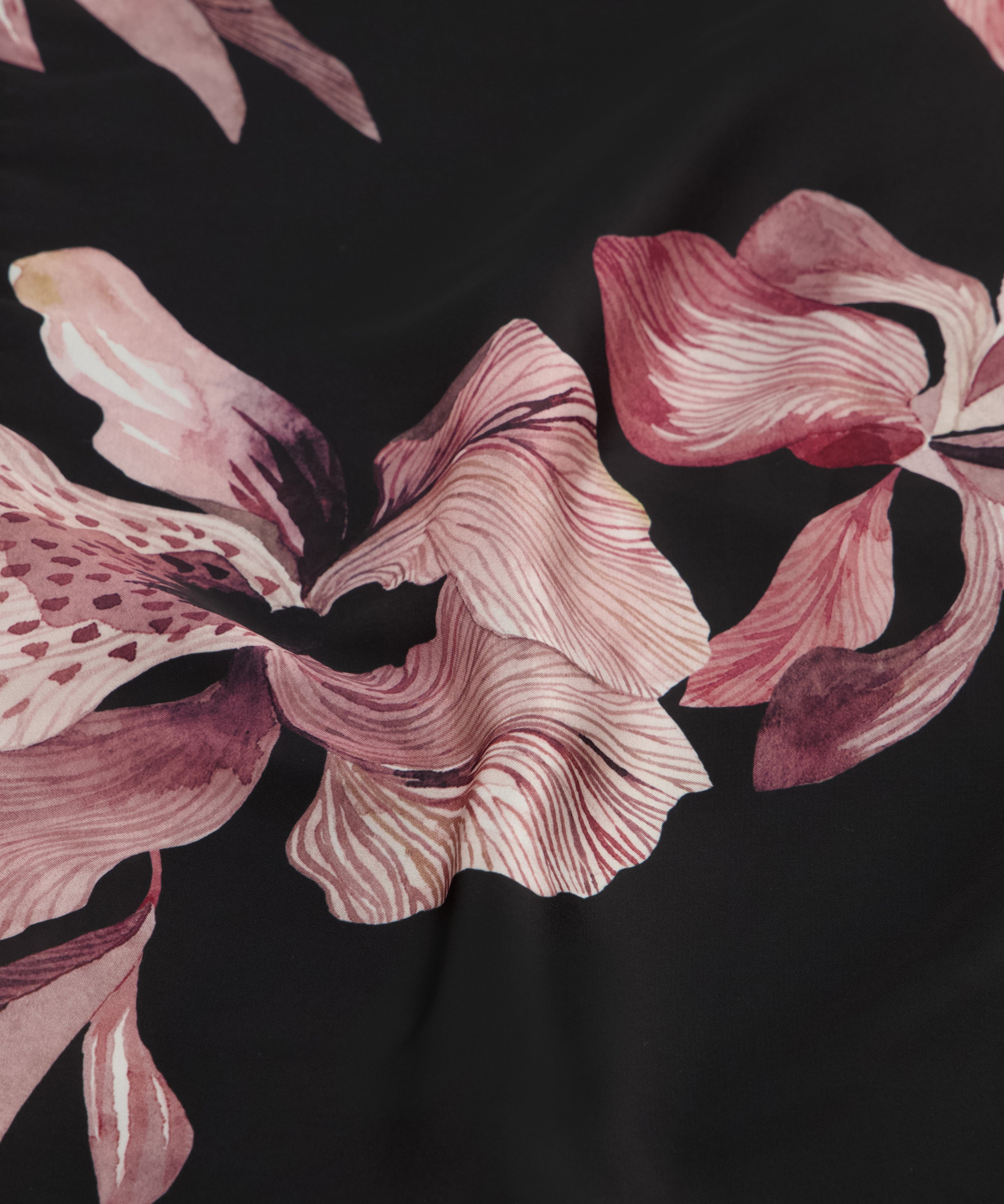 Kimono Satin Bloom, Noir, main