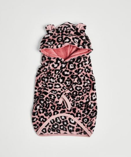 Fleece honden onesie, Roze