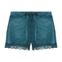 Shorts Velours Lace, Blauw