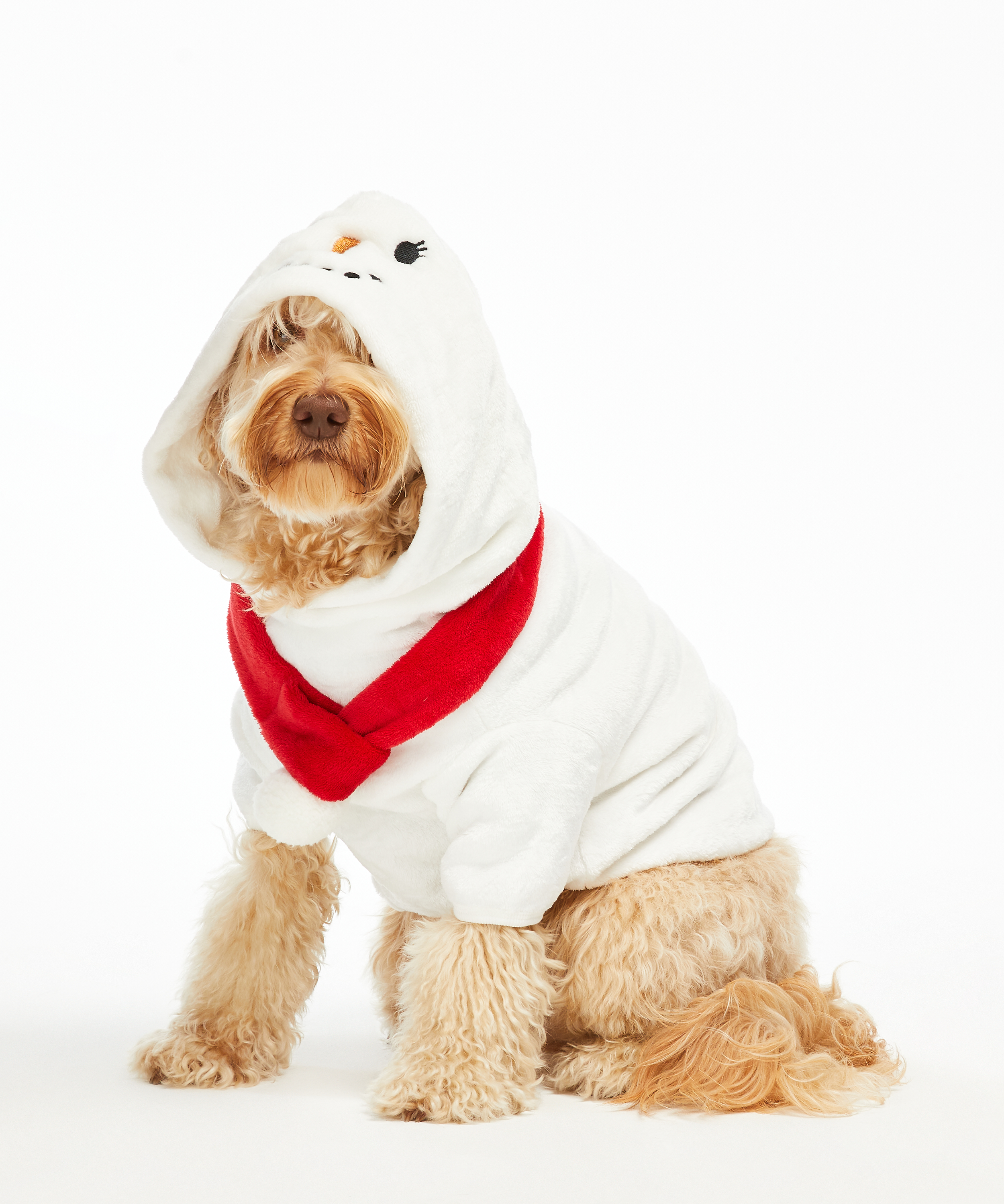 Onesie chiens en polaire, Blanc, main