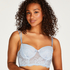 Soutien-gorge bustier pr&eacute;form&eacute; &agrave; armatures Catrin, Bleu