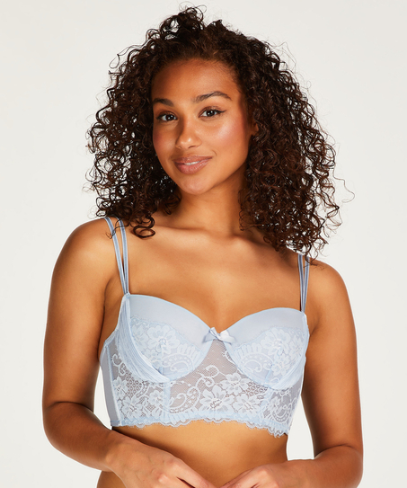 Soutien-gorge bustier pr&eacute;form&eacute; &agrave; armatures Catrin, Bleu