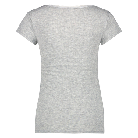 Top Rib V-Neck, Gris