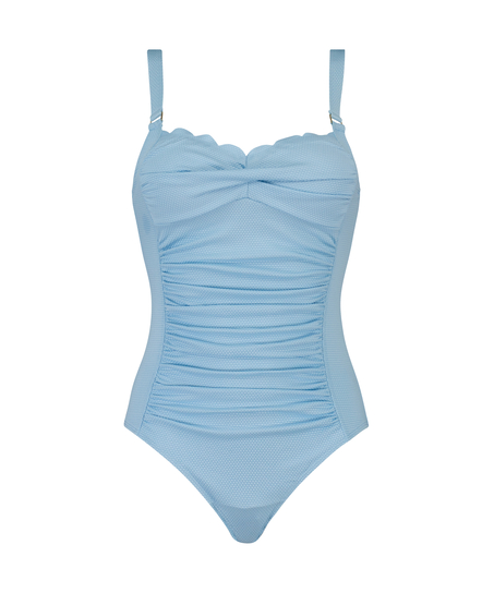 Maillot de bain Shaping Scallop, Bleu
