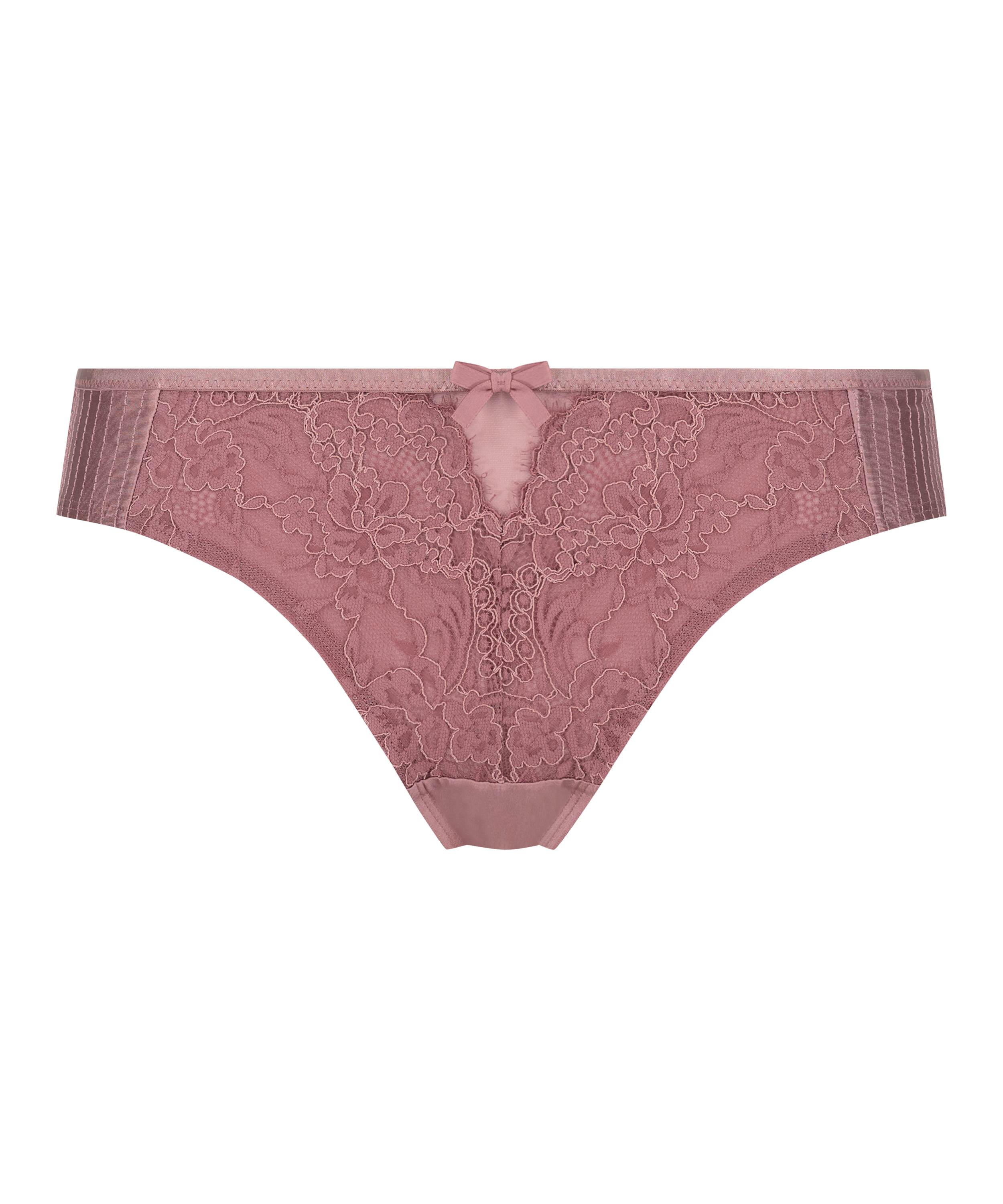 Slip br&eacute;silien Odette, Pourpre, main