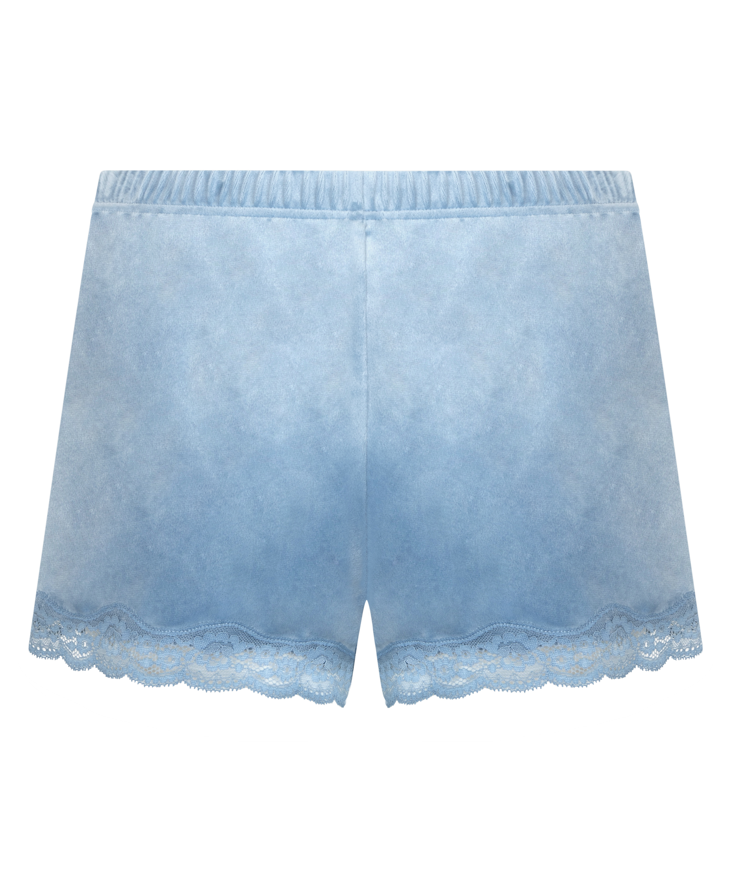 Shorts Velours Lace, Blauw, main