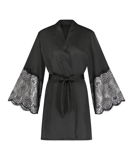 Kimono Satin, Zwart