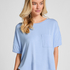 Top met korte mouwen, Blauw