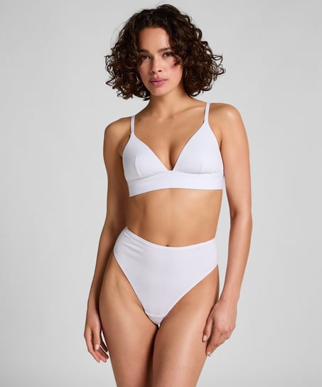 Brassière en coton, Blanc