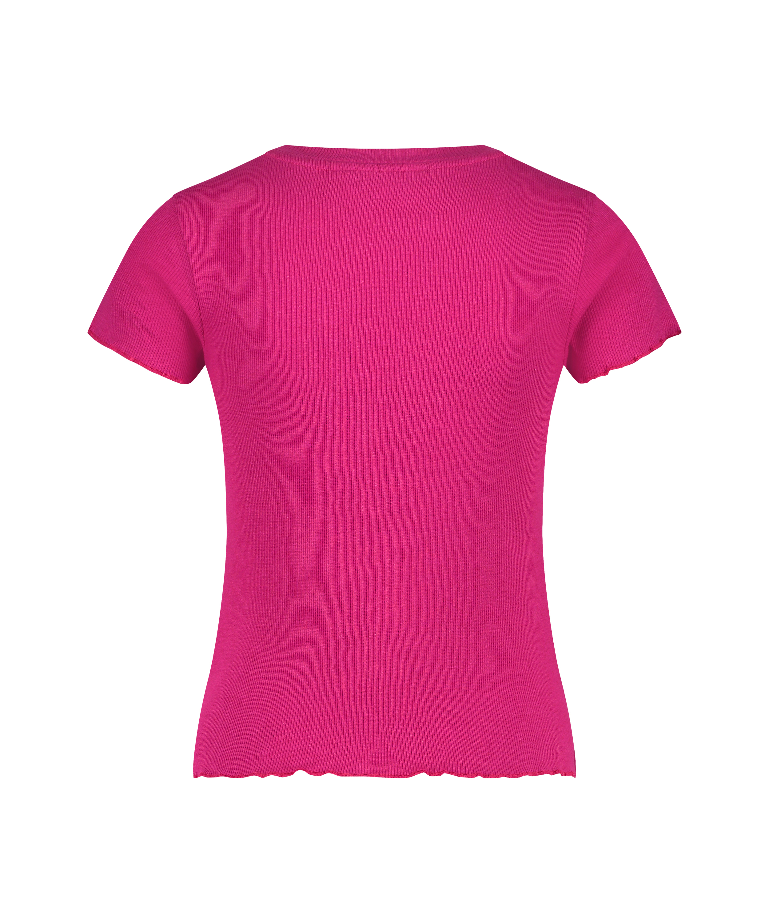 Shirt met korte mouwen Rib, Roze, main