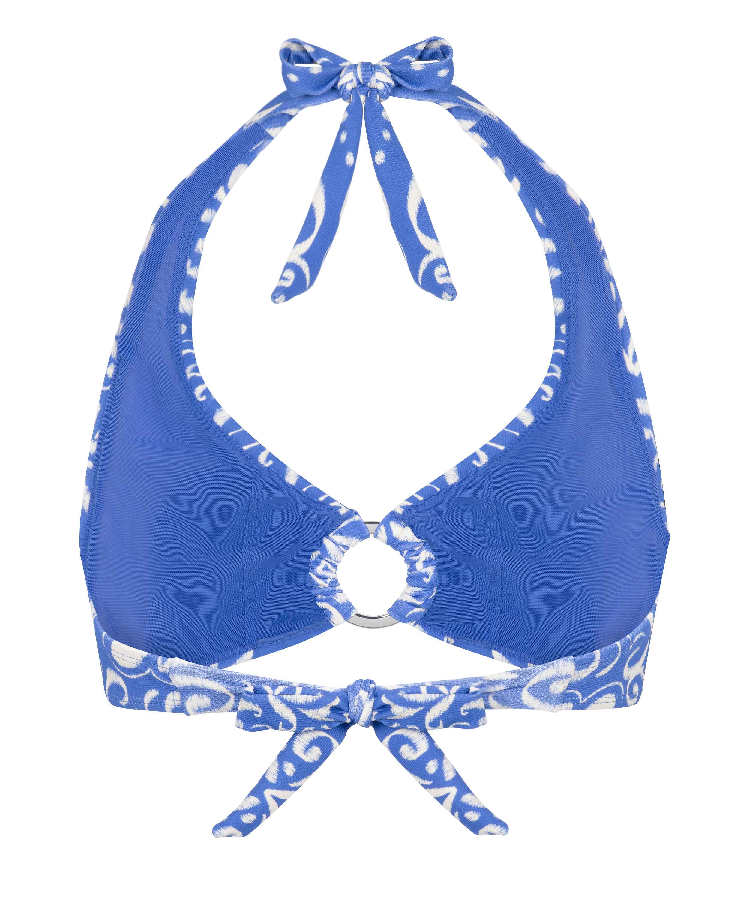 Cancun Halter Crop Top, Blauw, main