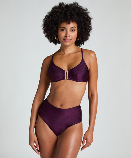 Haut de bikini court Costa, Pourpre