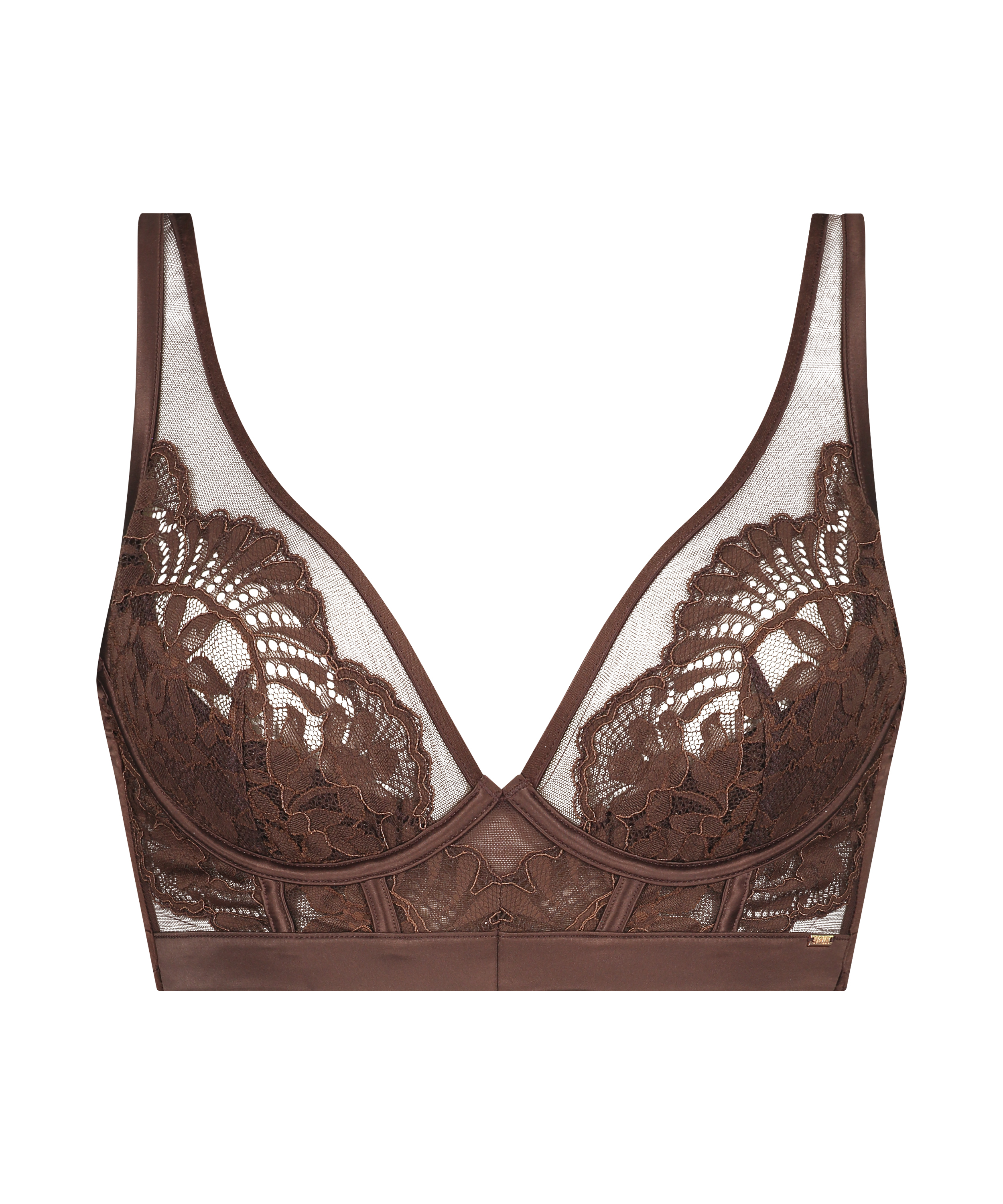 Soutien-gorge à armatures non préformé Indigo, Brun, main
