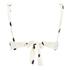 Haut de bikini triangle Scallop, Blanc